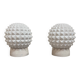 Pair of opaline and porcelain wall lights scandinavian design 1950.