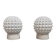 Pair of opaline and porcelain wall lights scandinavian design 1950.