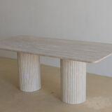 Olympia rectangular dining table - 180x90 - natural travertine