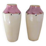 Two mini Limoges vases
