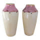 Two mini Limoges vases
