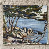 Old painting, seaside signed Michelet