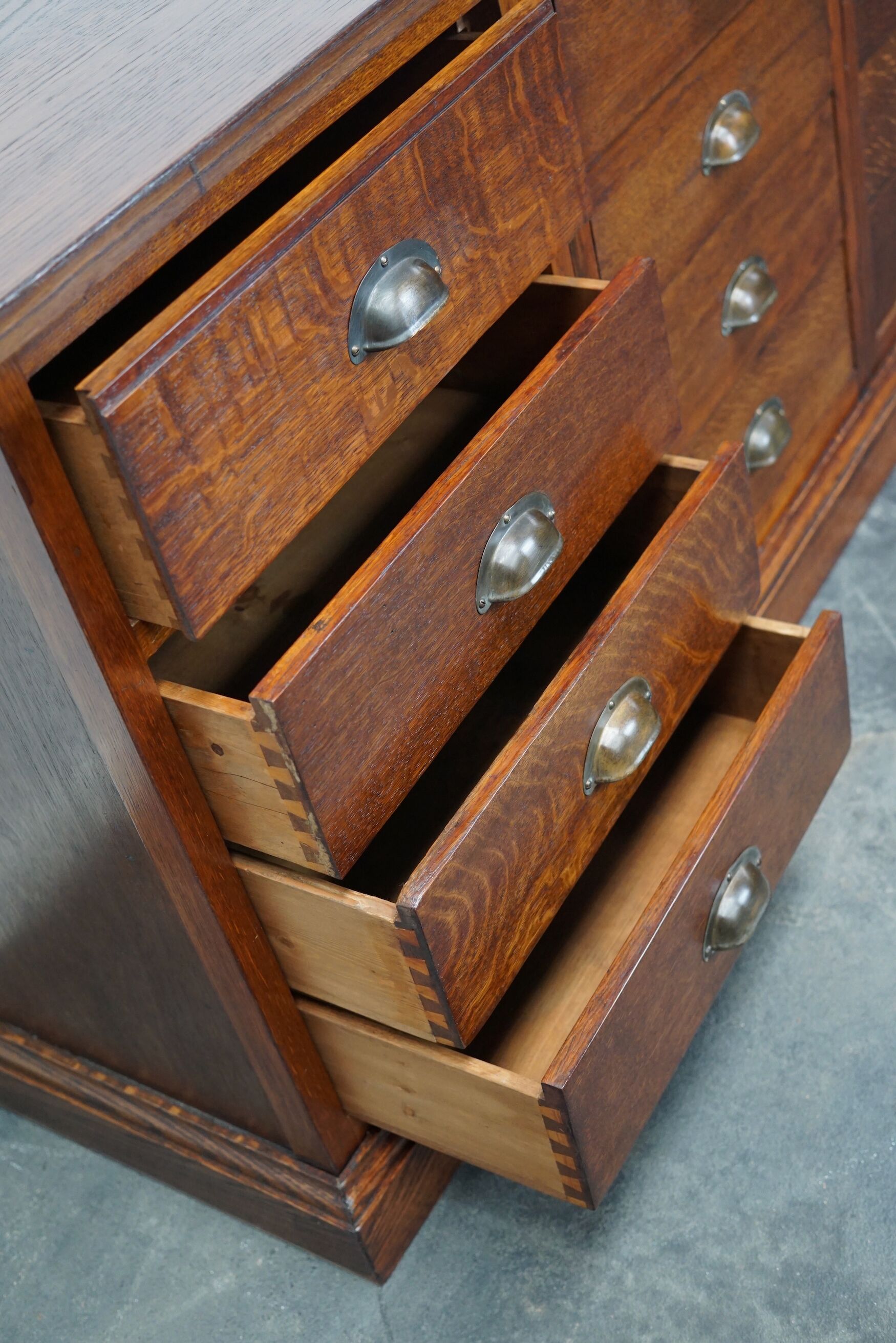 Dutch oak apothecary cabinet, 1930s