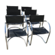Italian bauhaus chrome dining chairs, 1970s, set of 6