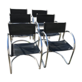 Lot de 6 fauteuils, années 1970