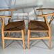 2 Wegner model Y chairs in beech