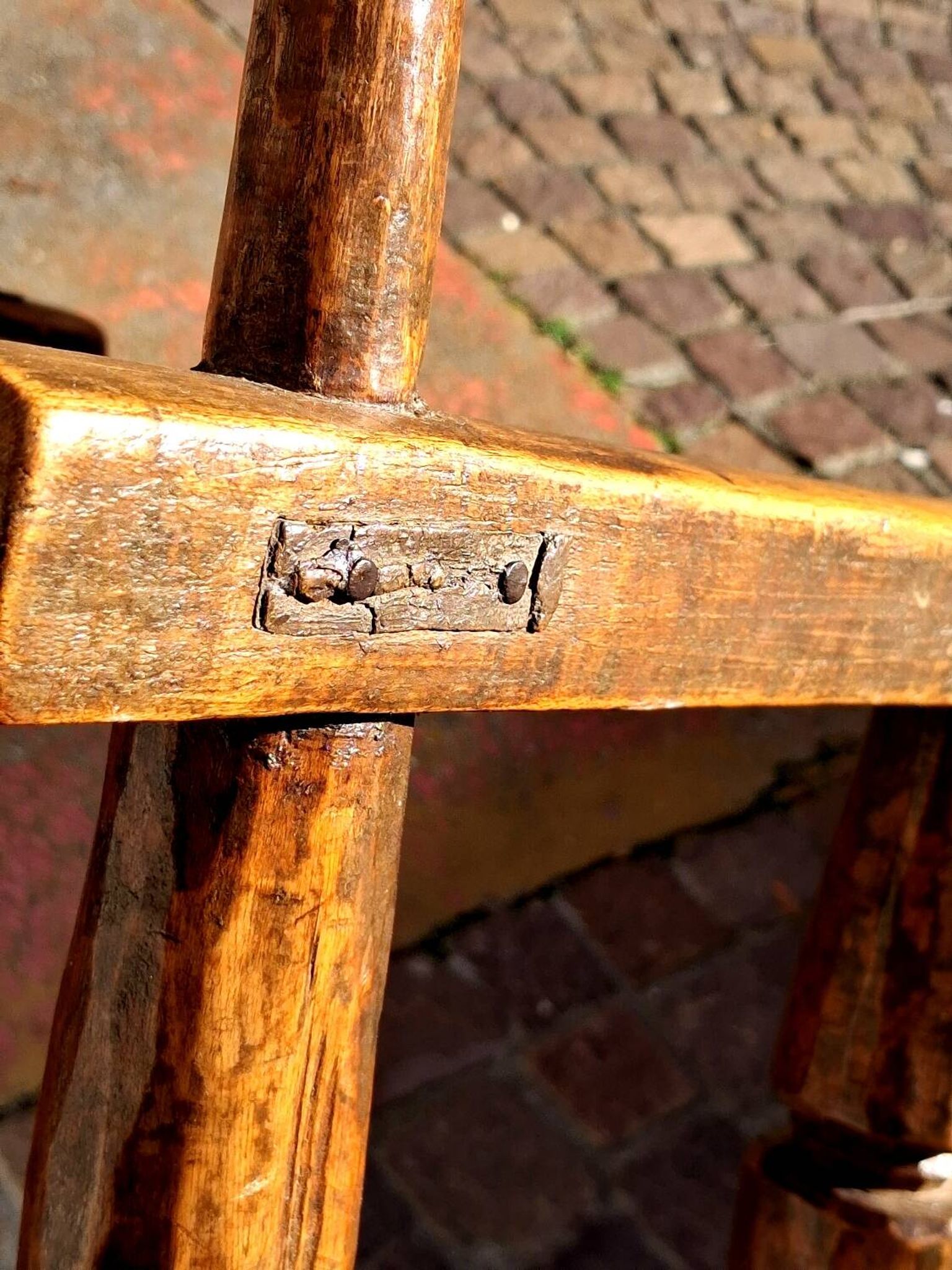 Authentic chair of the Baoulé chief, Côte d'Ivoire, Africa, raw art.