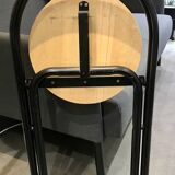 Wood and metal stool