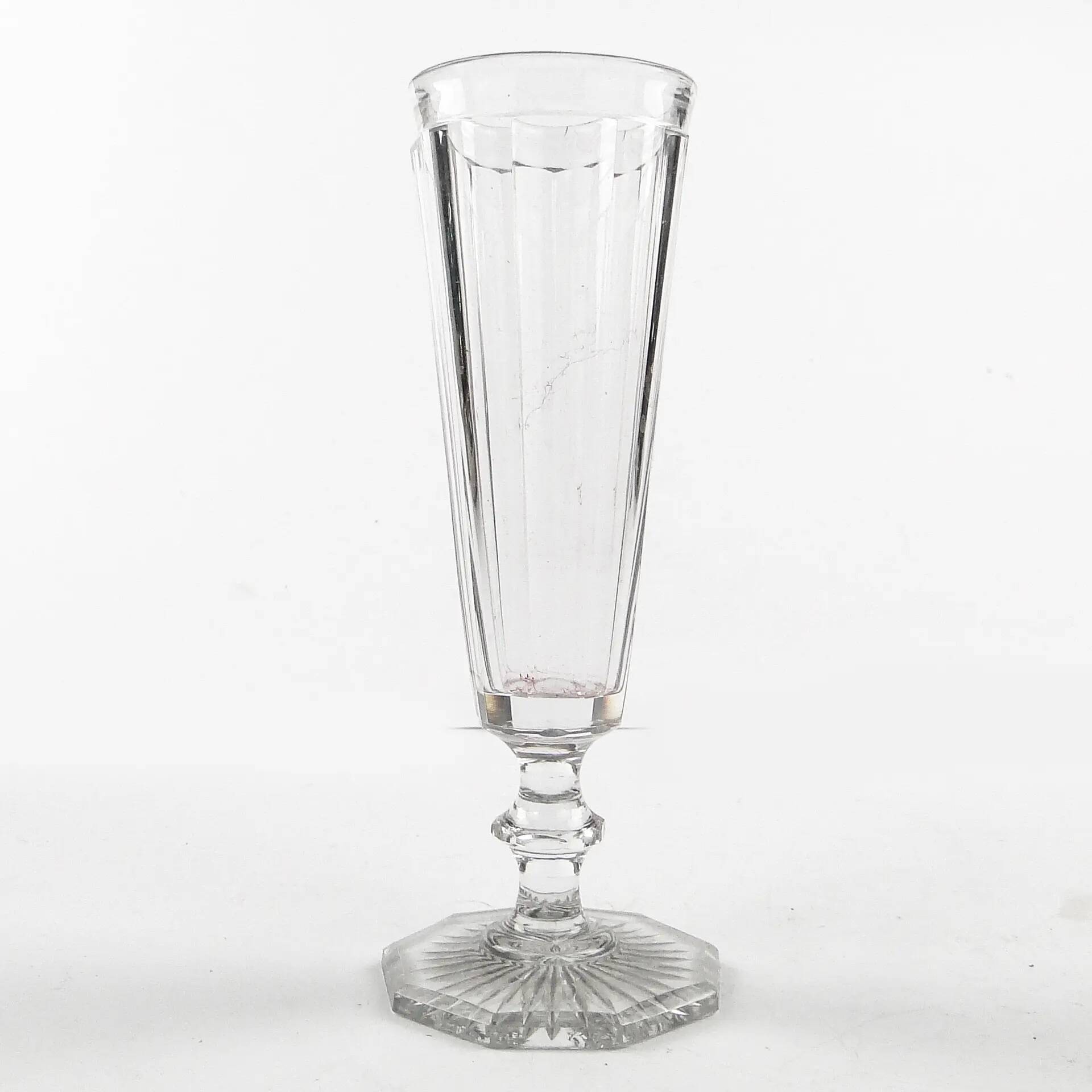 Gobelet Biedermeier, cristal transparent, République tchèque, 19e siècle