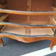 Chest of drawers old marquetry marble top Louis XV style