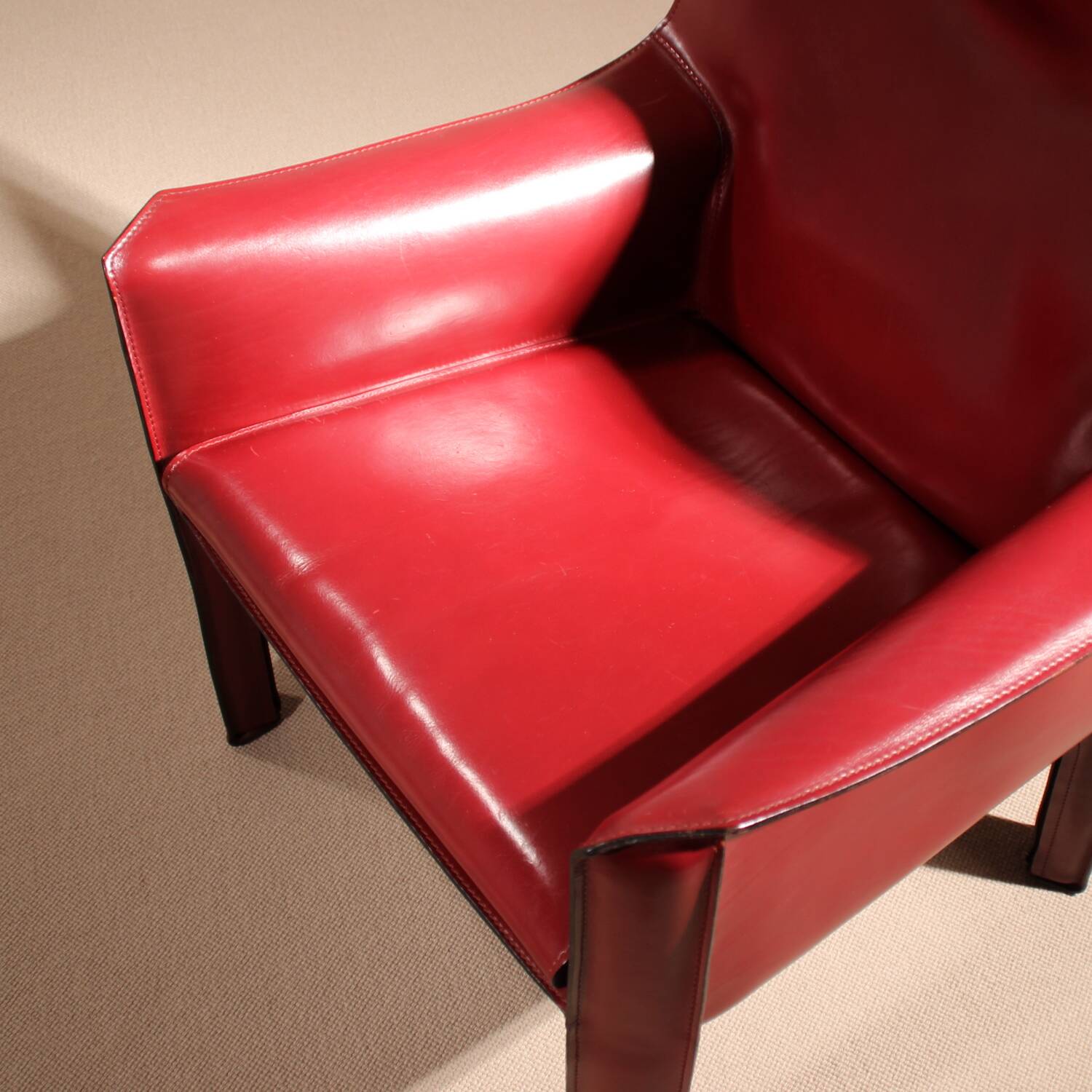 Fauteuil en cuir 'CAB 414' par Mario Bellini pour Cassina | Italie 1982