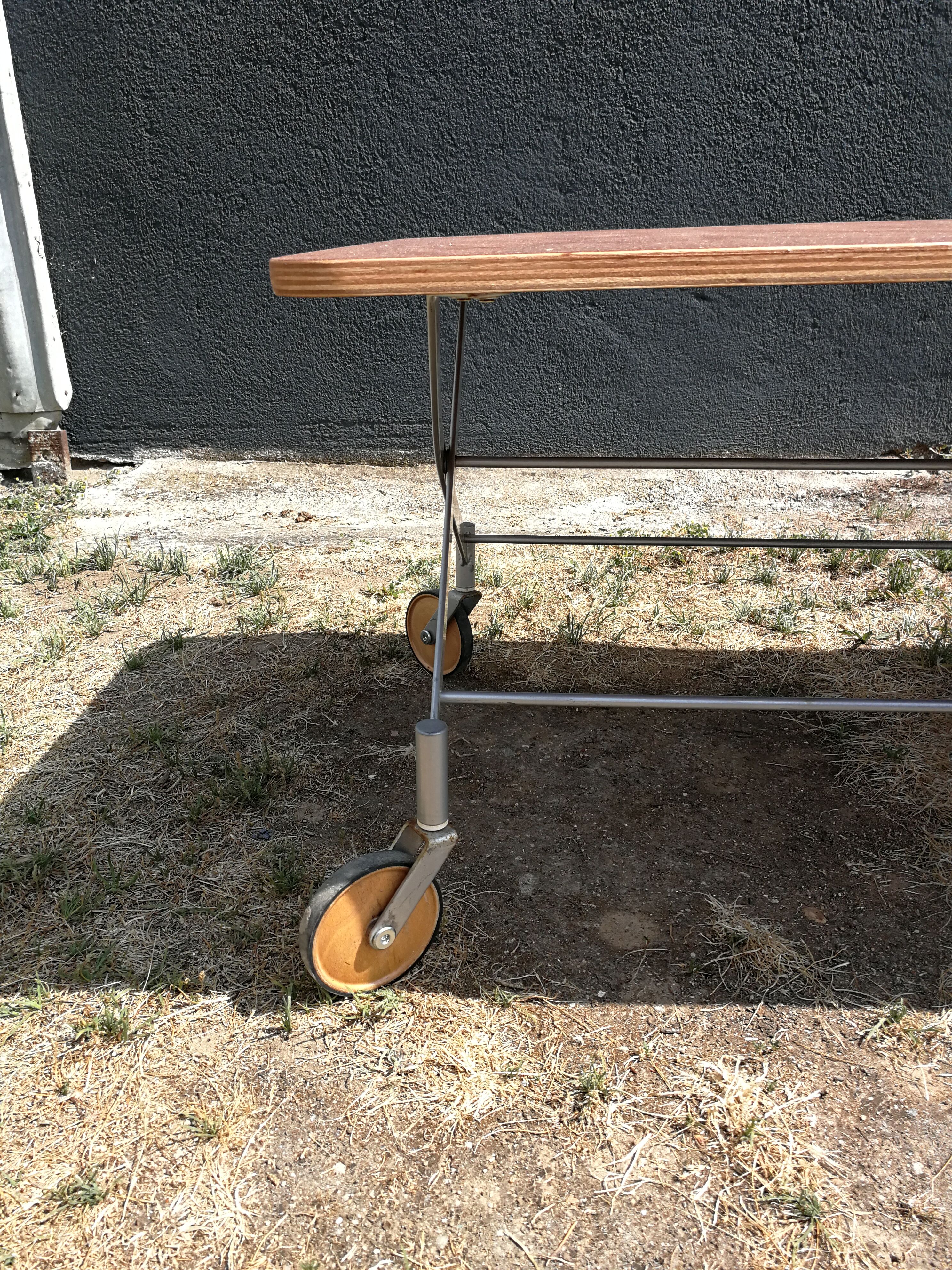 90's rolling coffee table