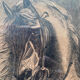 Painting "Portrait of horse" by Jeanne Arrow dated 1894 frame