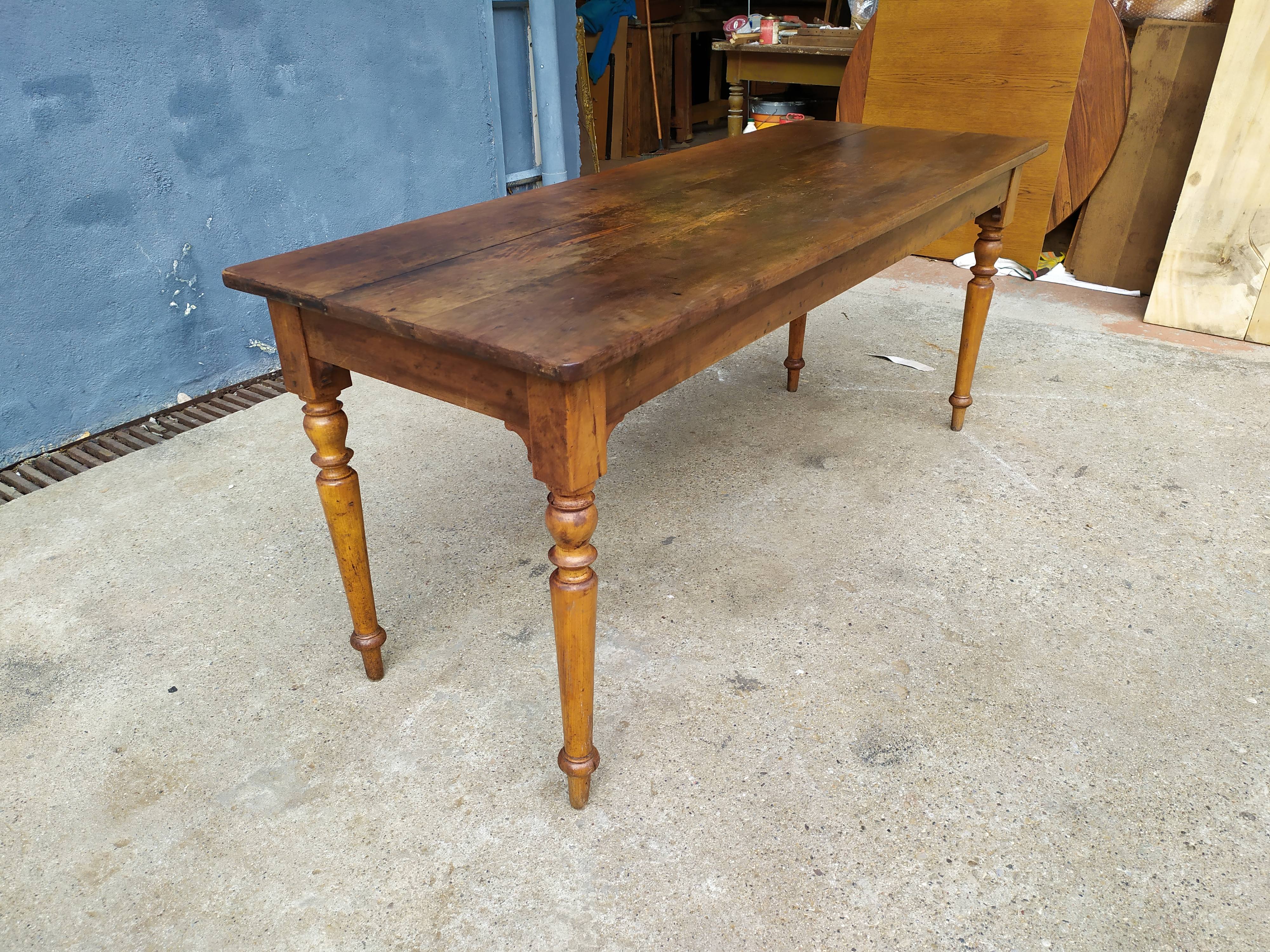 Table de ferme bistrot bois