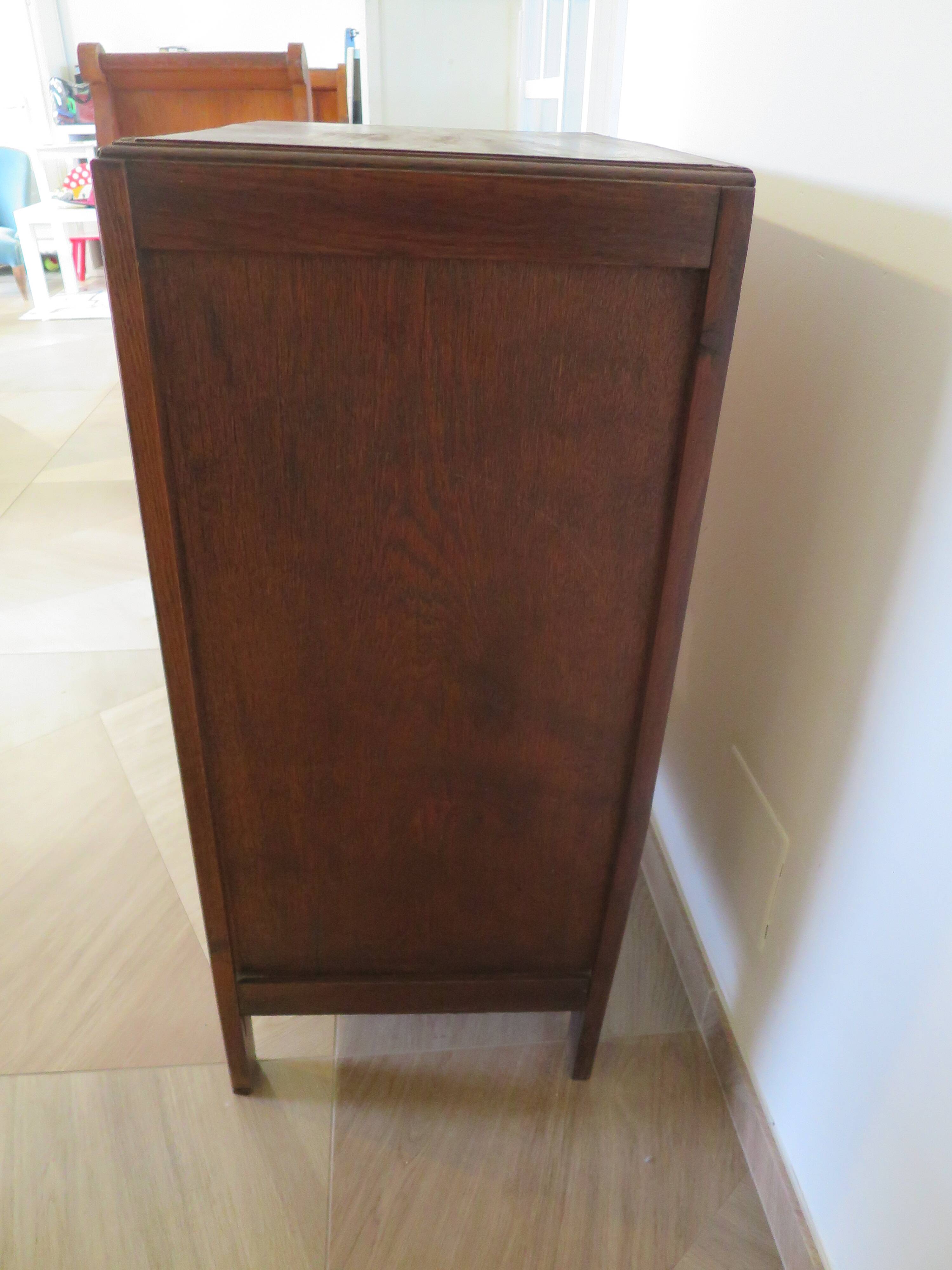 Art Deco Chest of Drawers - 5 drawers - 1950s - Carved wood - Pattern