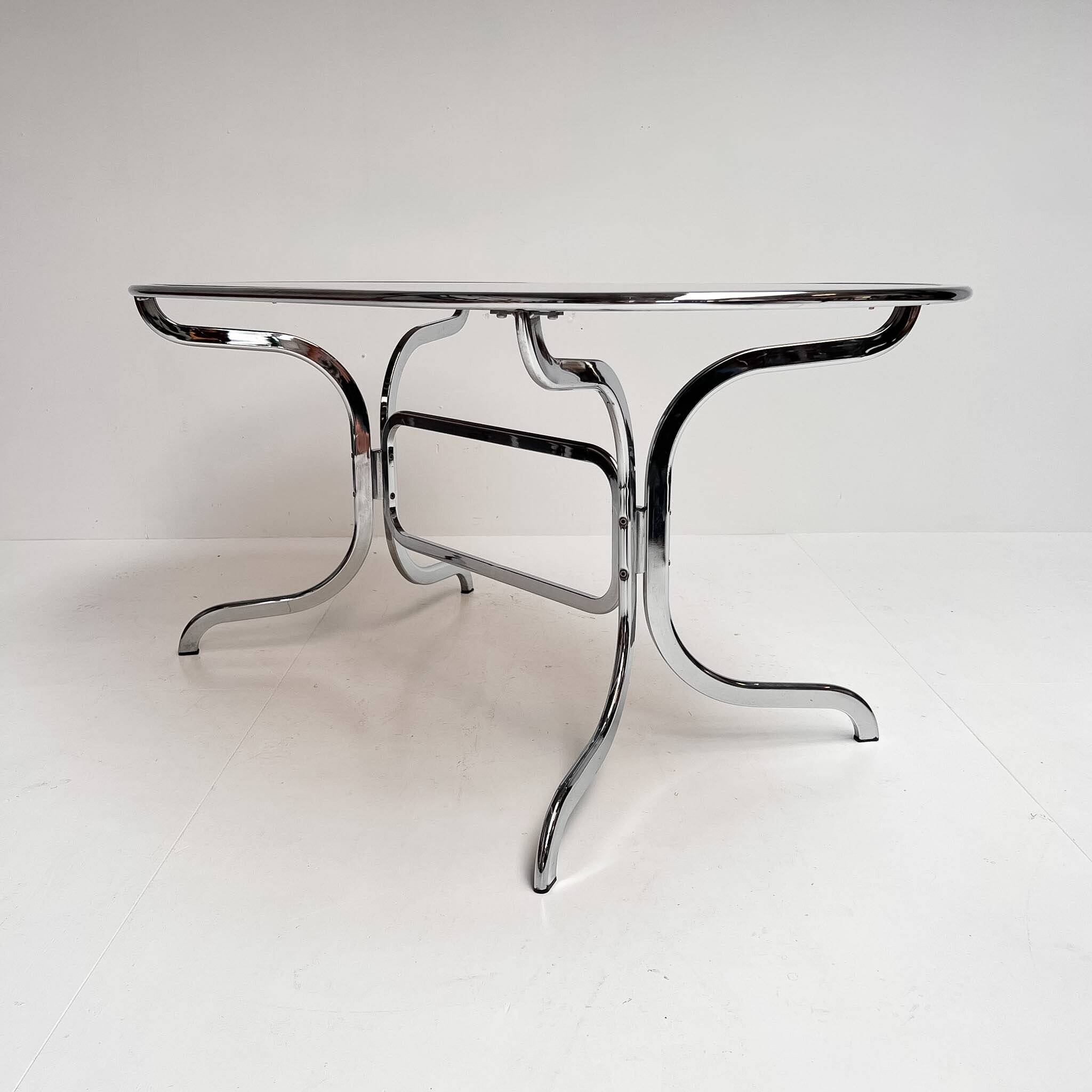 Glass dining table by Gastone Rinaldi for Rima, 1970s