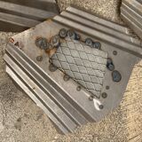 Lot of ten wall sconces industrial design steel