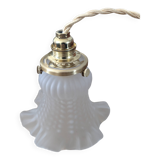Baladeuse vintage – Tulipe en verre et fil doré, charme rétro