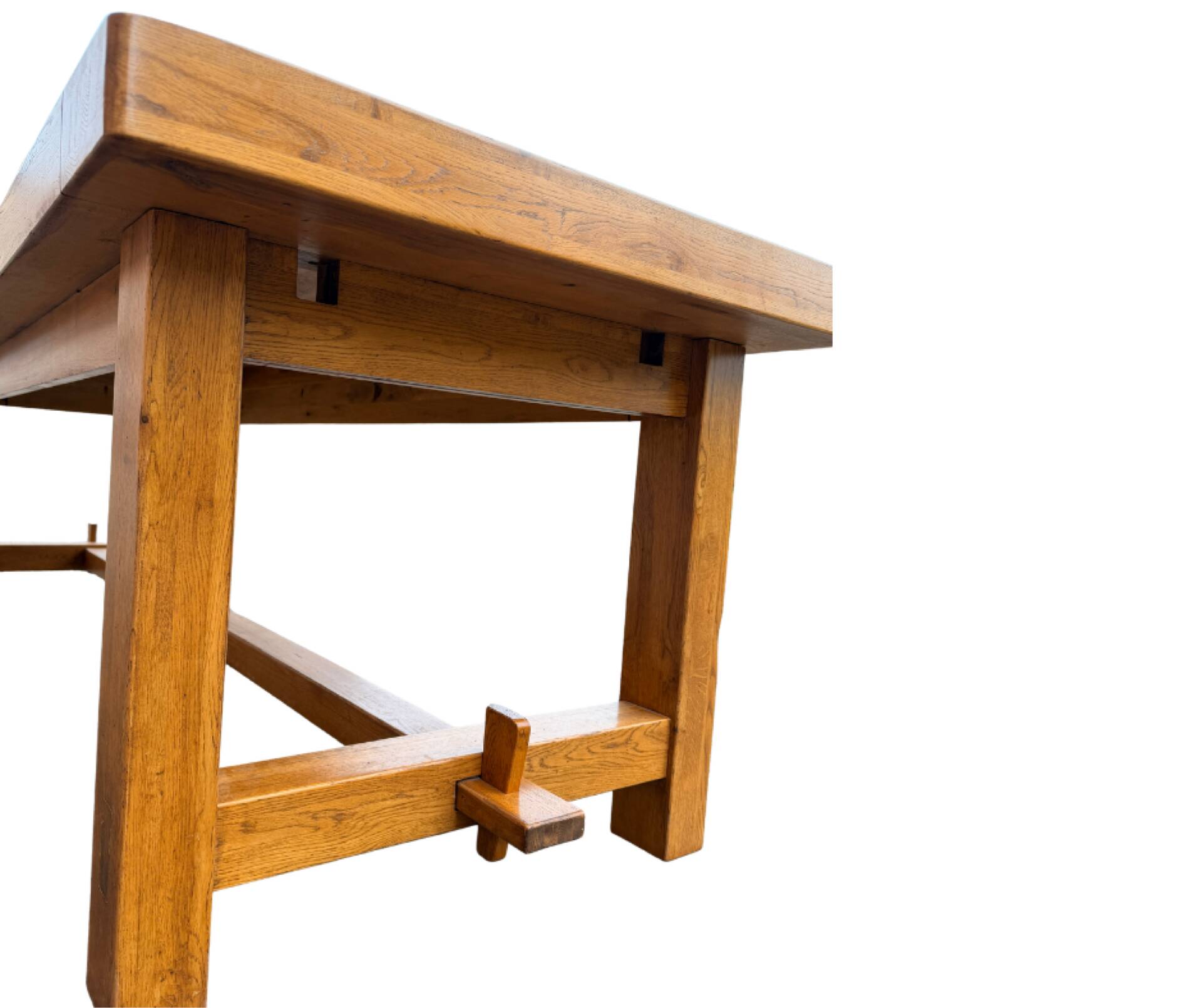 Table de ferme en chêne massif avec rallonges 2m20/3m20