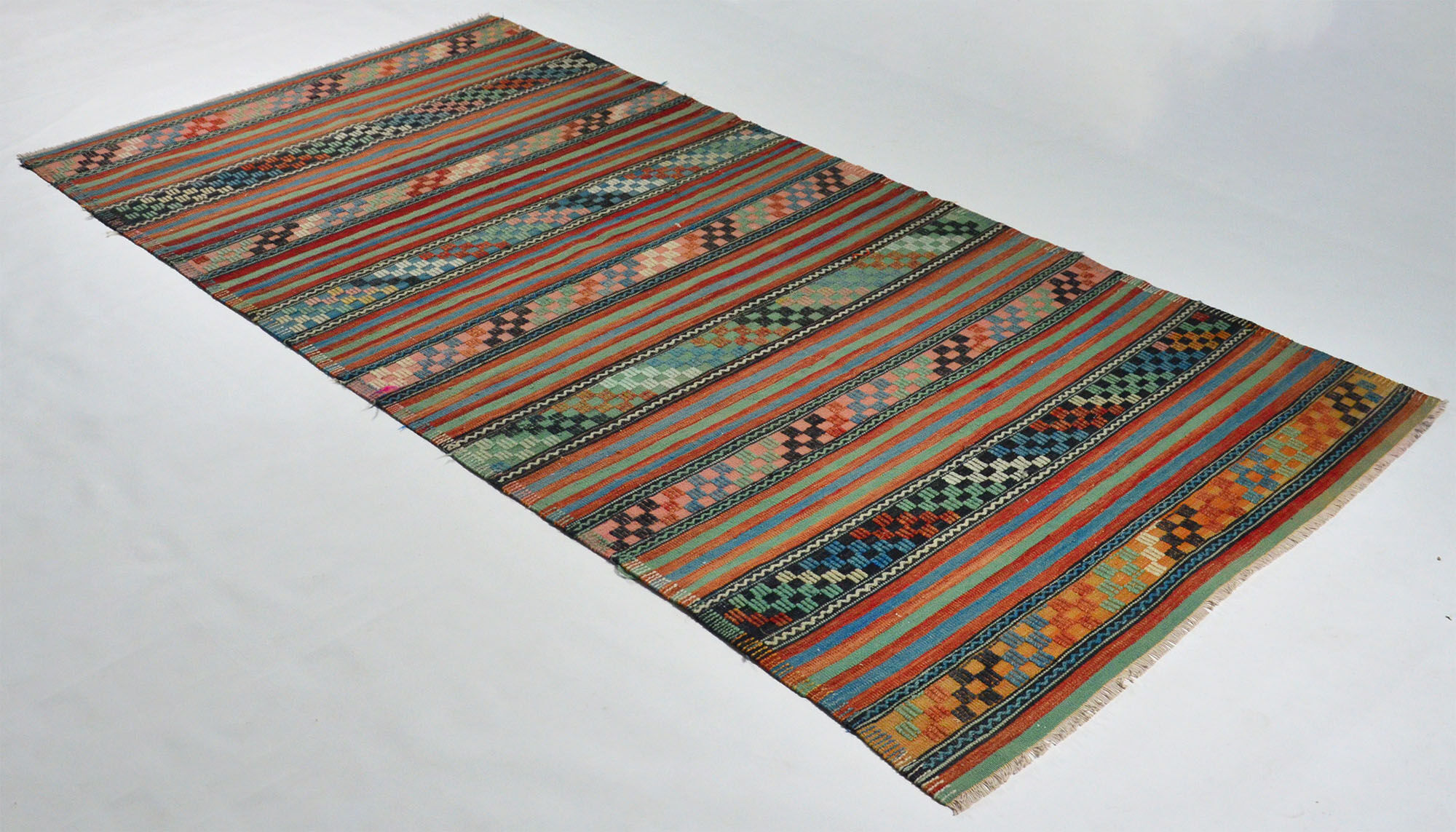 Anatolian handmade kilim rug 294 cm x 150 cm
