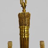 Chandelier Aux Trompes de Chasses in bronze 5 lights Louis XVI-Directoire style