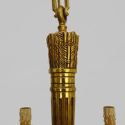 Chandelier Aux Trompes de Chasses in bronze 5 lights Louis XVI-Directoire style