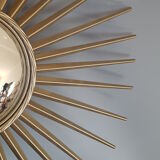 Mirror sun with witch's eye, silver color diameter 70 cm