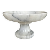 Plat sur pied vintage en marbre de carrare