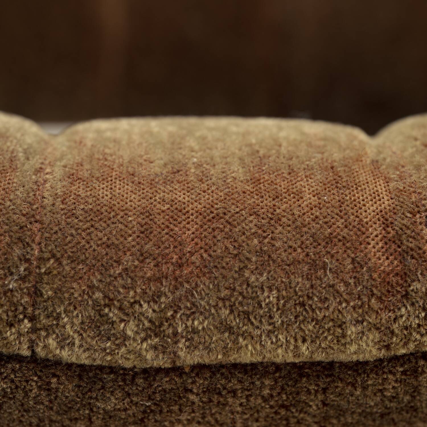 Fauteuil pivotant Space Age en mohair vert marron, années 1960