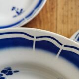 Blue Badonviller retro hollow plates