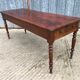 Antique farmhouse table in solid cherry wood with 4 drawers