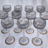11 verres à liqueur art déco