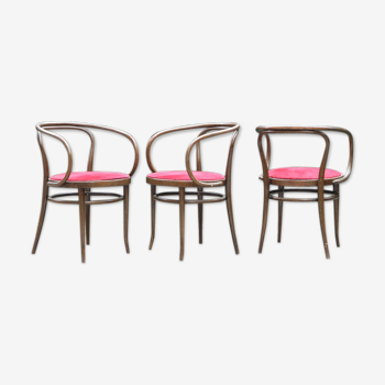 Set of 3 chairs Thonet 209 say "Le Corbusier"