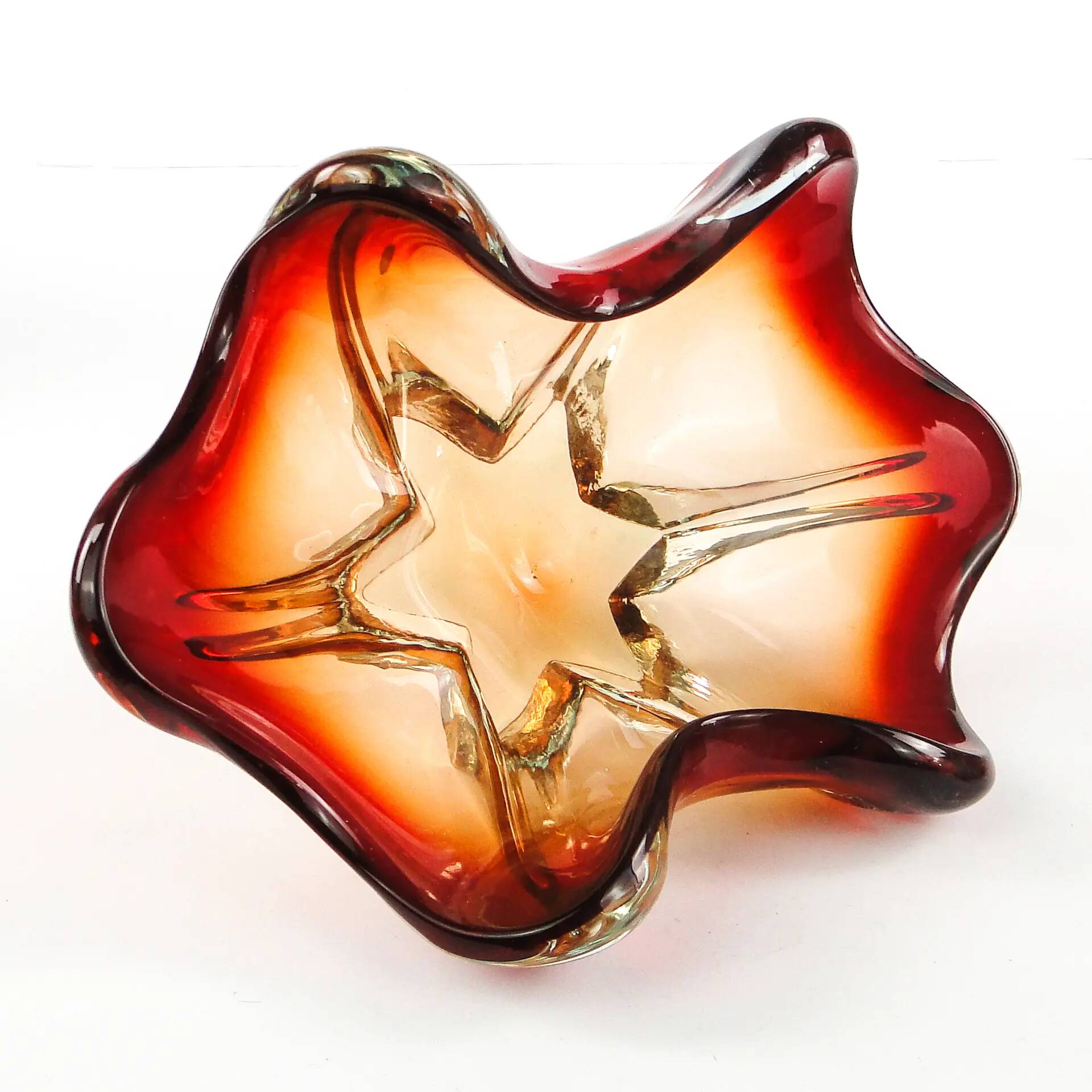 Bol Sommerso de Murano, en verre, design de F. Poli, Italie, années 1950.