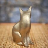Vintage statue, brass cat statue, cat figurine, cat statue, collection, brass cat