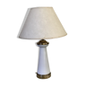 Lampe de table opaline et laiton