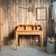 English desk with steps in solid pine (renovated)