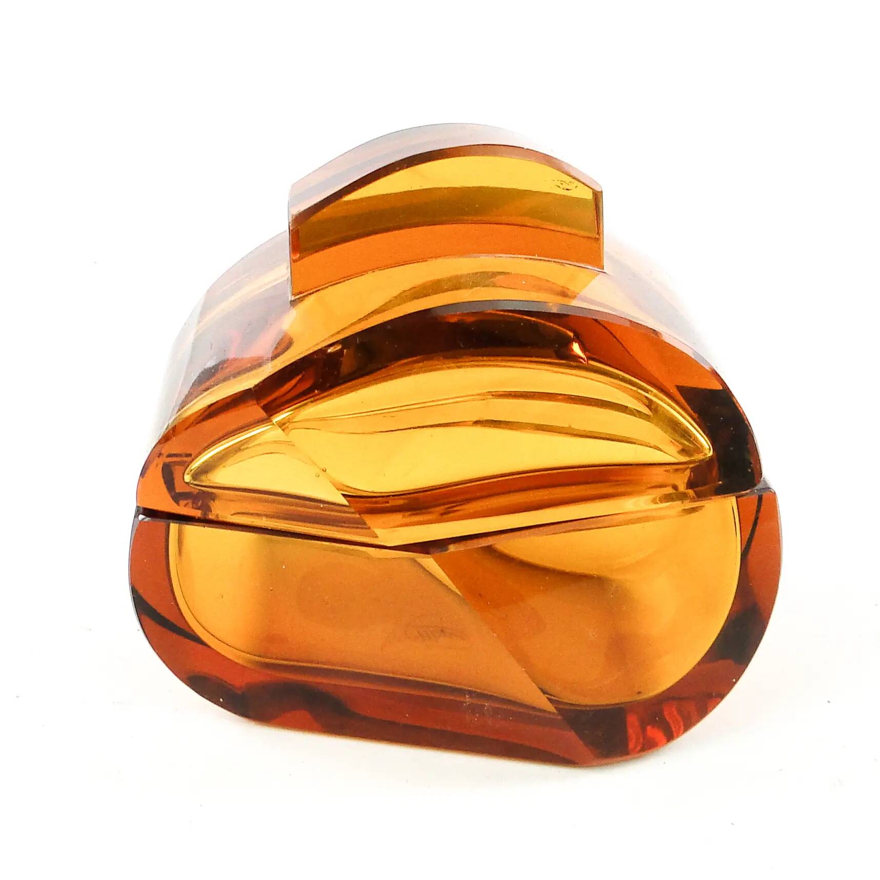 Art Deco bonbonniere, crystal, Moser, Bohemia, Czechoslovakia, 1930s
