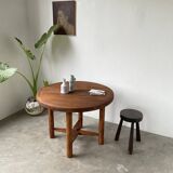 Round folding pine table mountain furniture