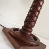 Lampe art déco palissandre sculpté