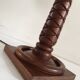 Art deco lamp rosewood carved