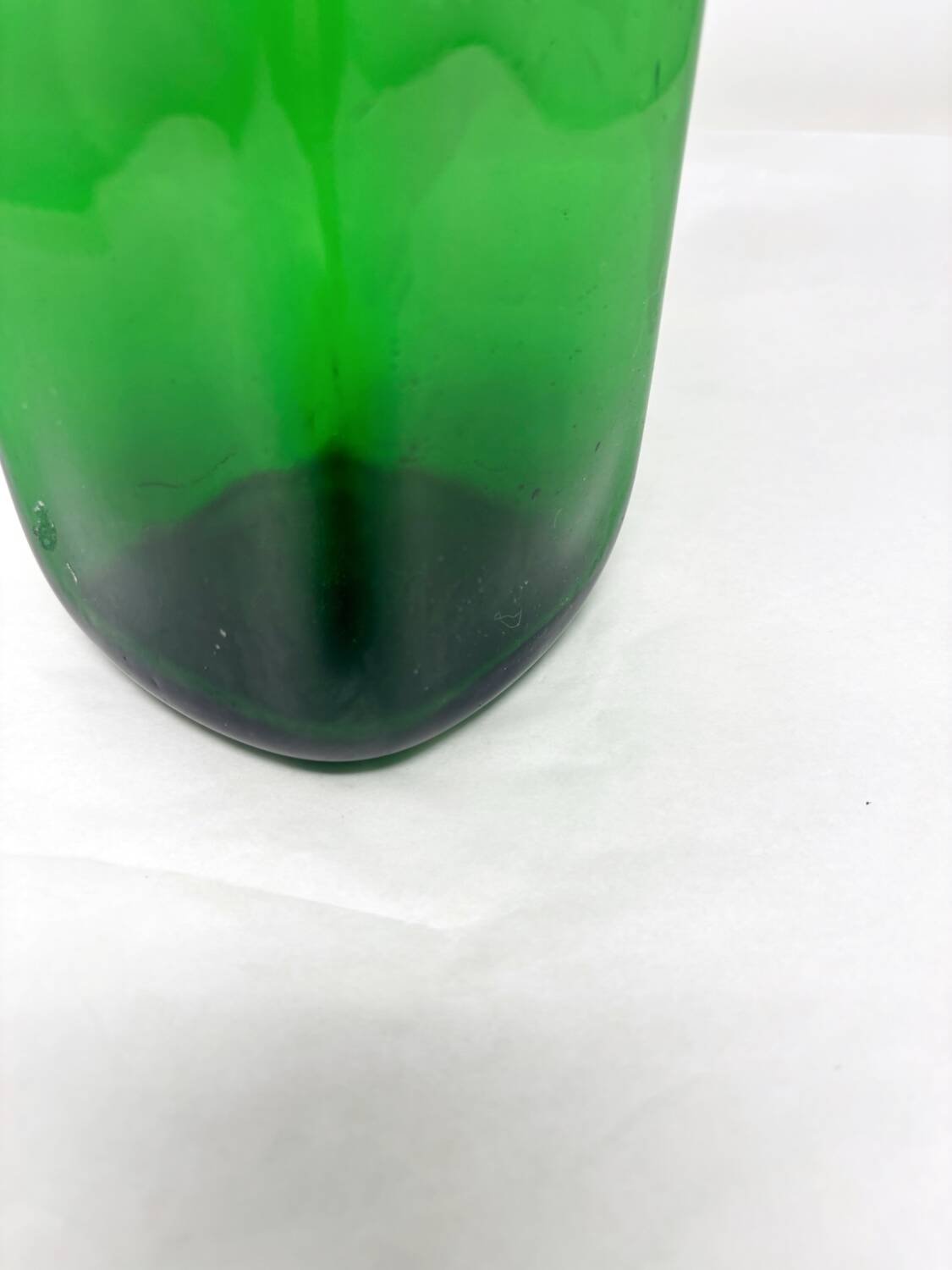 Empoli tall green glass bottle