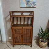 Rattan shelf