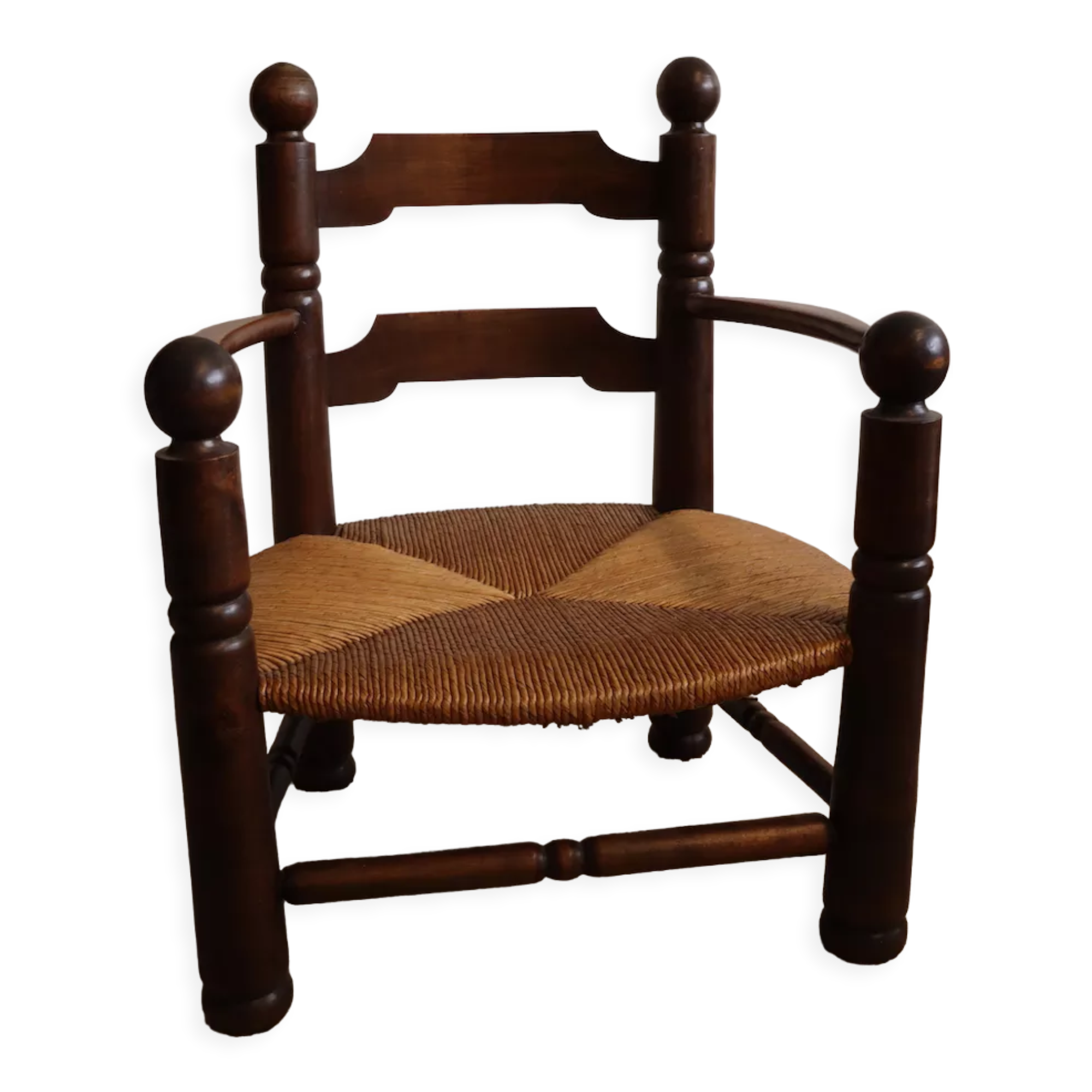 Low fireplace armchair