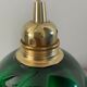 Vintage suspension lamp in marbled green opaline
