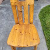 6 pine chairs
