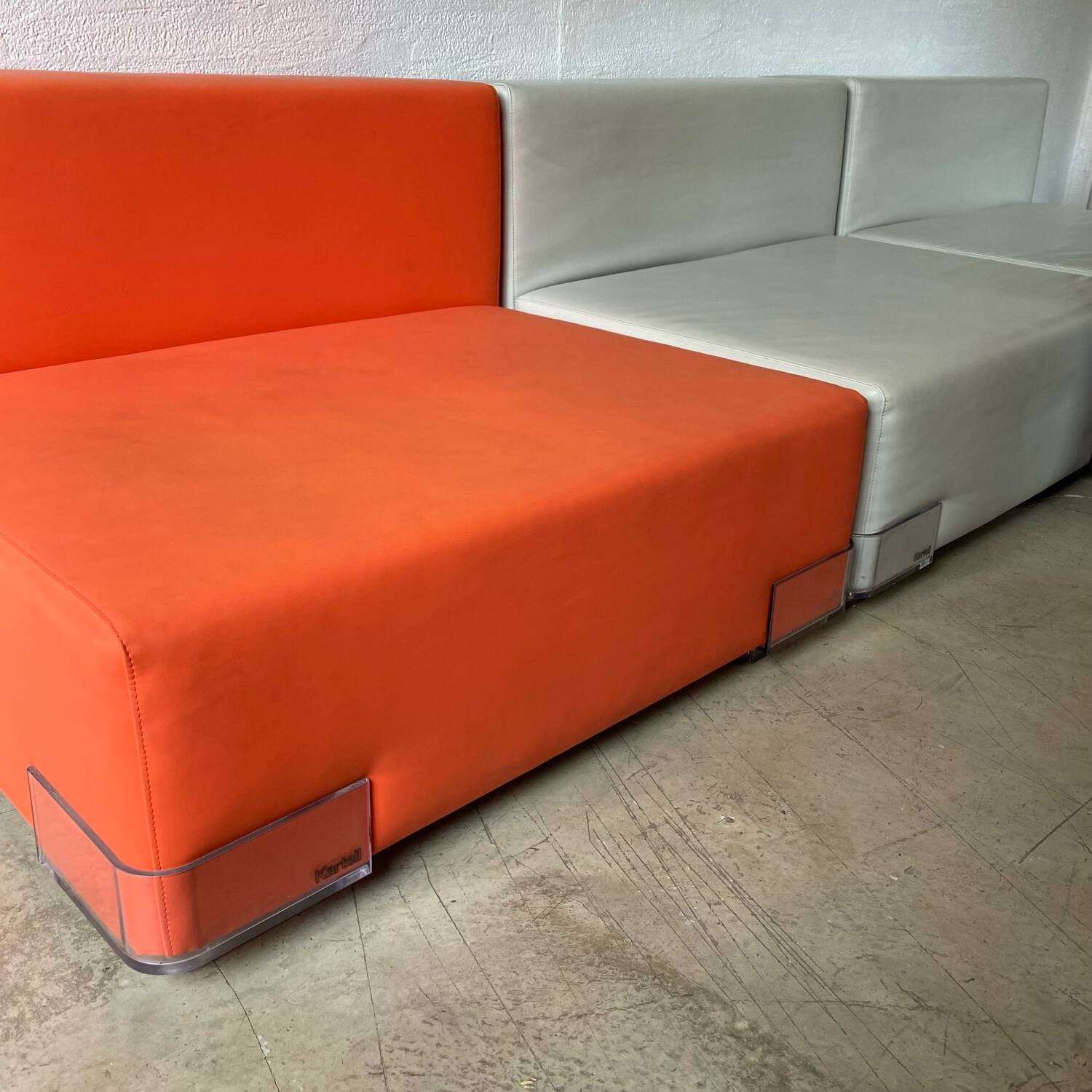 3 modular Plastics armchairs by Piero Lissoni for Kartell, 1970
