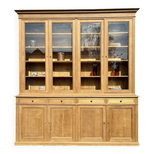 Vitrine en chêne massif