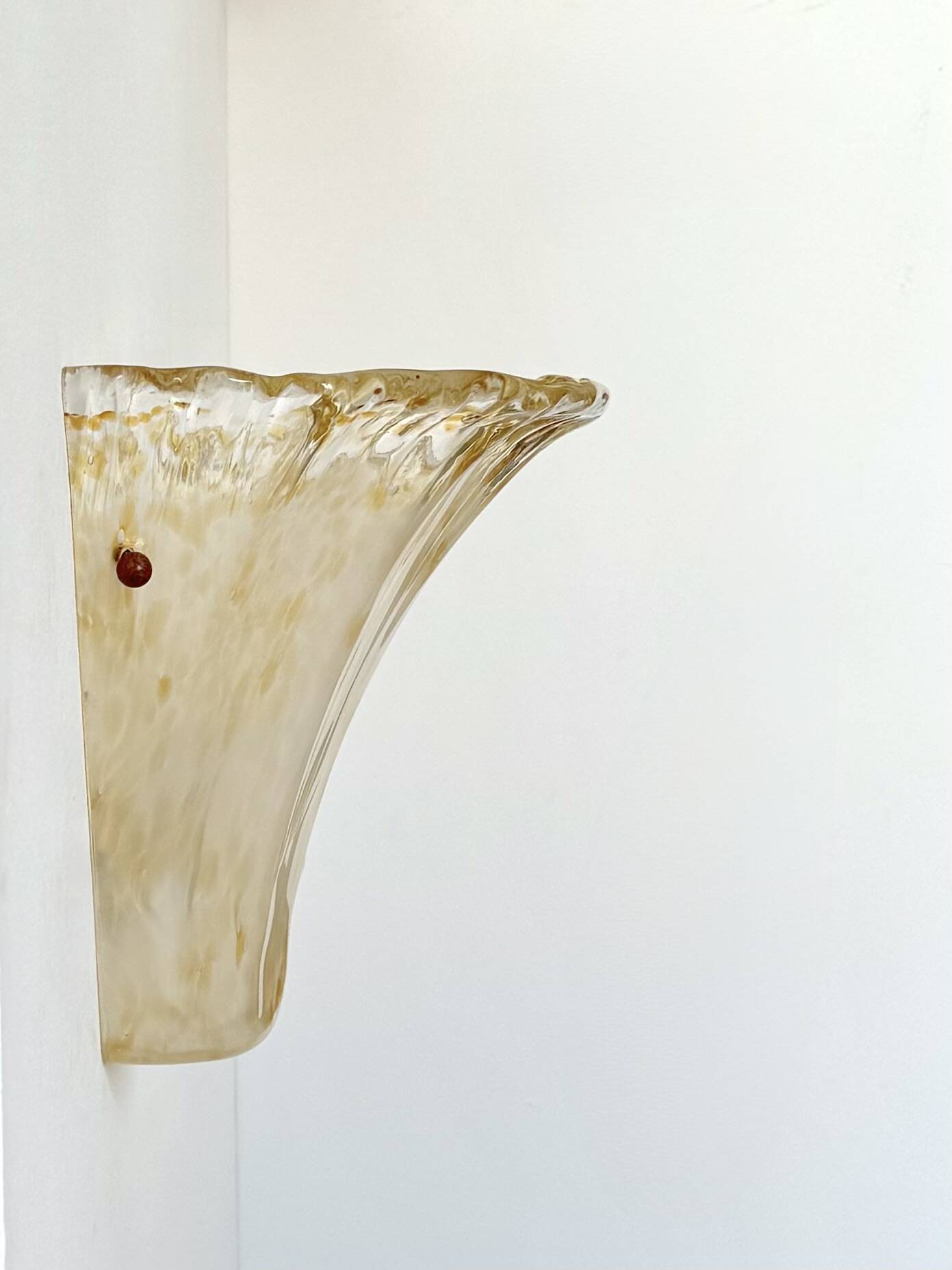 Paire d'appliques vintage verre Murano, Italie, 1980