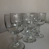 Set de 6 verres tulipe, XIXème